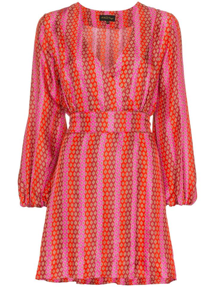 A Peace Treaty Riley Wrap Silk Mini Dress - Pink