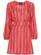 A Peace Treaty Riley Wrap Silk Mini Dress - Pink