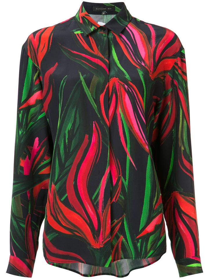 Barbara Bui - Patterned Blouse - Women - Silk - 8, Women's, Green, Silk
