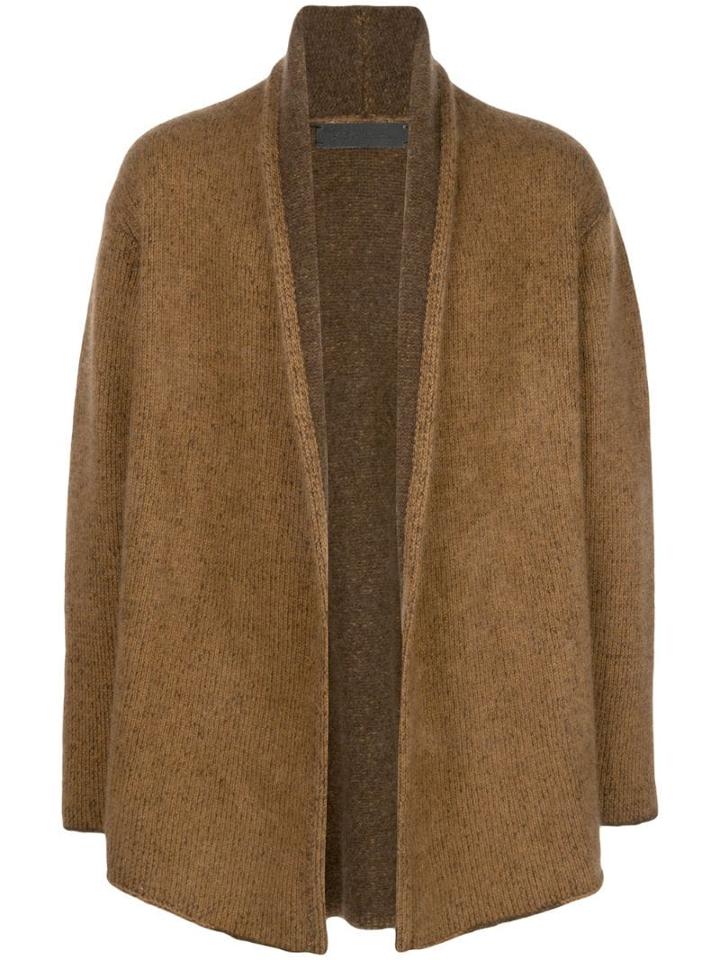 The Elder Statesman Shawl Lapel Cardigan - Brown