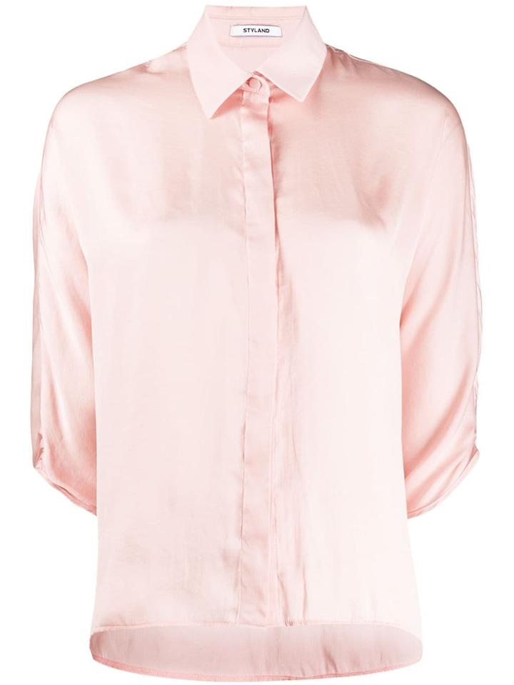 Styland Three-quarter Sleeve Shirt - Pink