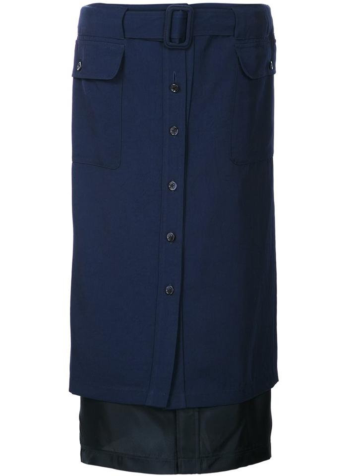 Sies Marjan Buttoned Double Panel Skirt