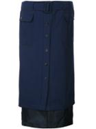 Sies Marjan Buttoned Double Panel Skirt