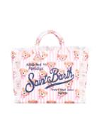 Mc2 Saint Barth Kids - Teddy Bear 'colette' Back Bag - Kids - Cotton - One Size, Pink/purple