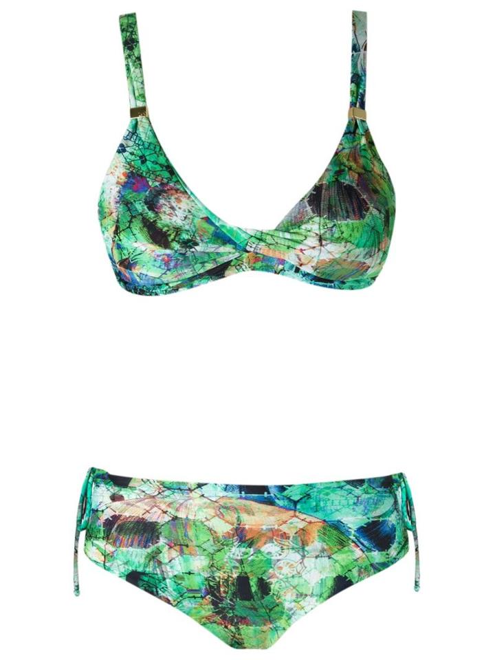 Lygia & Nanny Abstract Print Bikini Set, Women's, Size: 44, Green, Polyamide/spandex/elastane