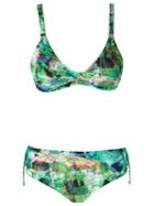 Lygia & Nanny Abstract Print Bikini Set, Women's, Size: 44, Green, Polyamide/spandex/elastane