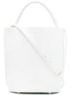 Jil Sander Leather Bucket Bag - White