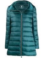 Save The Duck Padded Zip-front Coat - Green