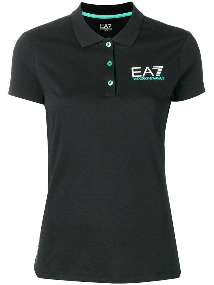 Ea7 Emporio Armani Logo Polo Shirt - Black