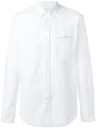 Officine Generale Shirt With Trimmed Pocket, Men's, Size: Large, White, Cotton