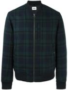 Edwin Plaid Bomber Jacket, Men's, Size: Xl, Blue, Wool/polyester/nylon
