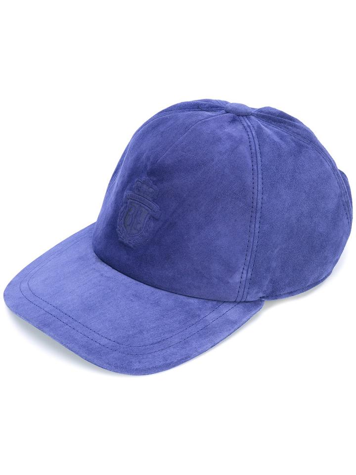 Billionaire - Logo Embroidered Cap - Men - Cotton/suede - 59, Blue, Cotton/suede