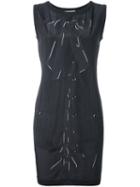Moschino Trompe L'oeil Print Knit Dress, Women's, Size: 44, Grey, Silk/cashmere/virgin Wool