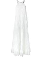 Giamba Lace Maxi Dress - White