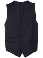 Manuel Ritz Button Front Waistcoat - Blue