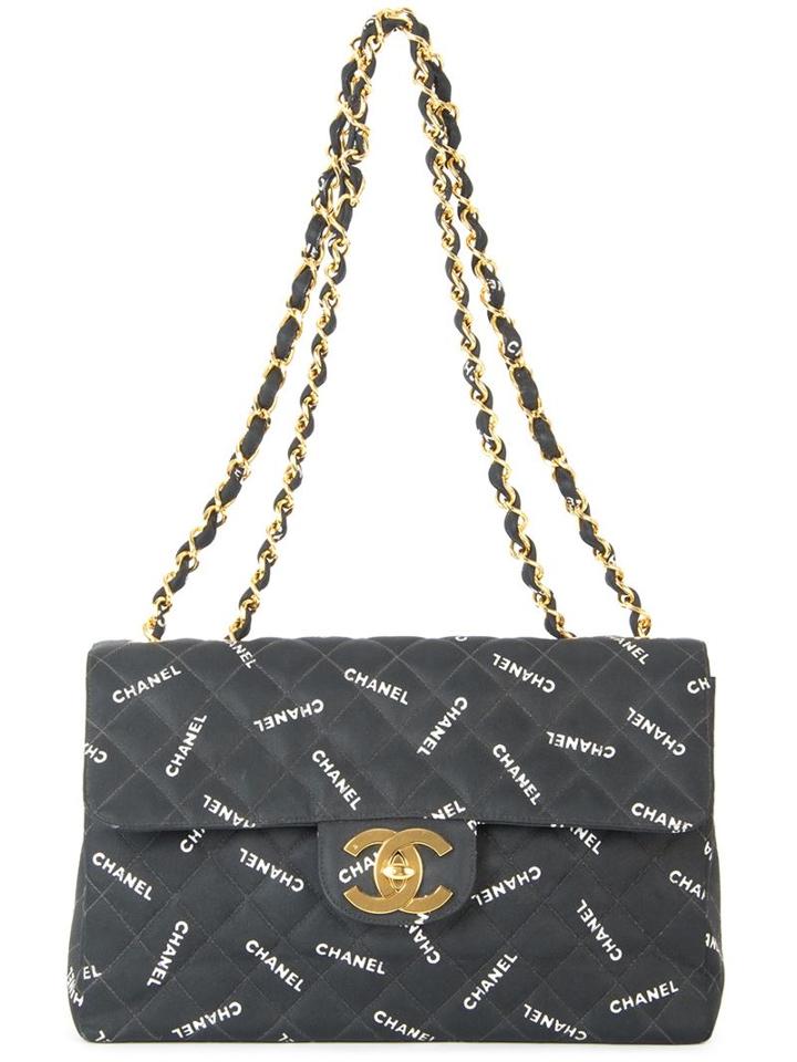 Chanel Vintage Jumbo Quilted Double Chain Shoulder Bag