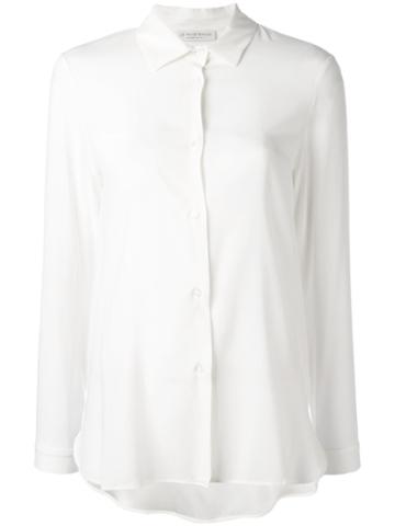 Le Tricot Perugia - Classic Shirt - Women - Silk/spandex/elastane - M, Nude/neutrals, Silk/spandex/elastane