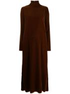 Mm6 Maison Margiela Velvet Dress - Brown