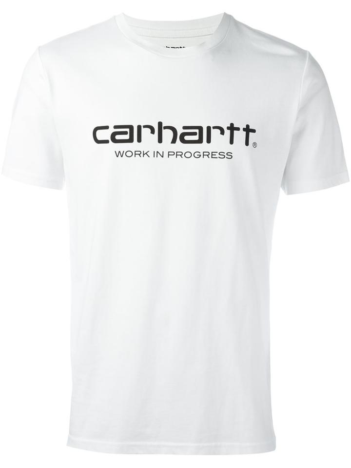 Carhartt 'wip Script' T-shirt, Men's, Size: Medium, White, Cotton