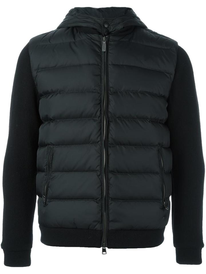Woolrich Hooded Padded Jacket, Men's, Size: Medium, Black, Polyamide/feather Down