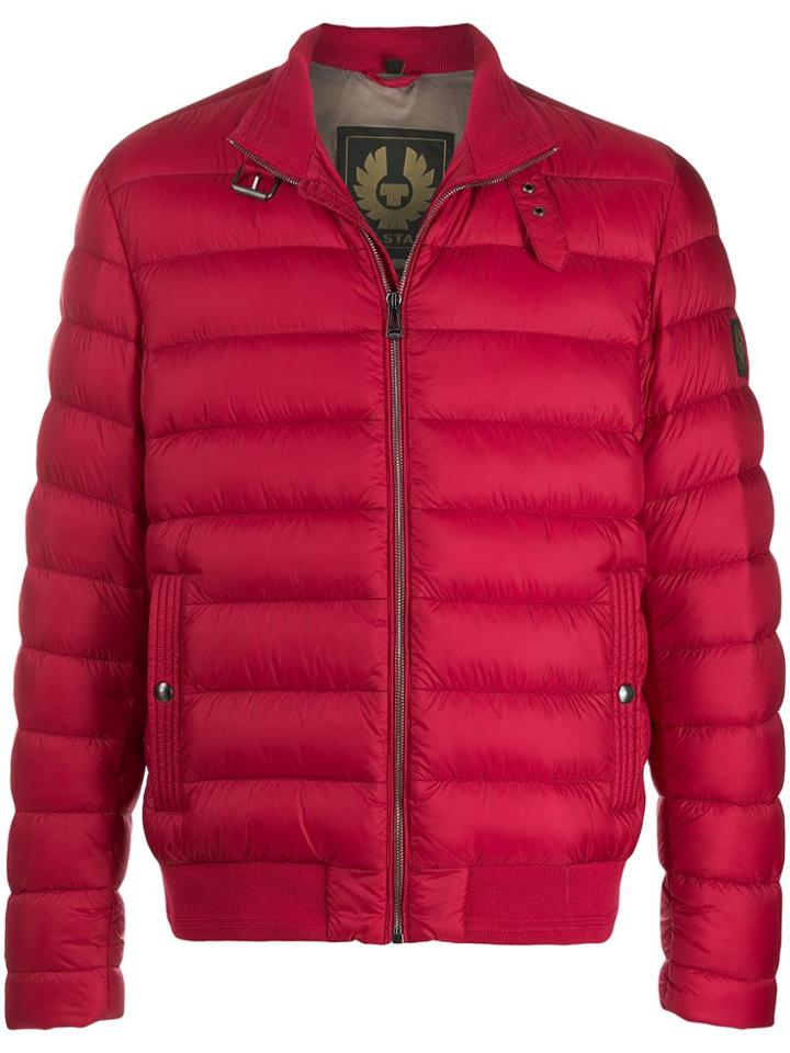 Belstaff Buckled Neck Puffer Jacket - Red