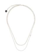 Karl Lagerfeld Double Chain Necklace - Silver