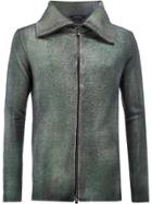 Avant Toi Wing Collar Slim-fit Jacket - Green