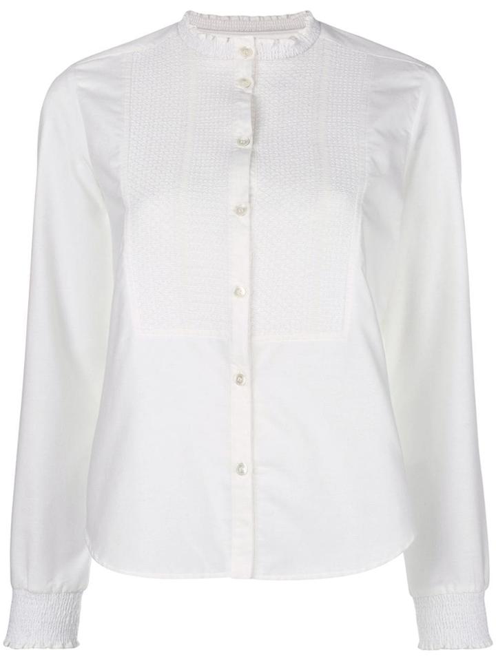 Chinti & Parker Band Collar Shirt - White