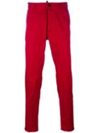 Dsquared2 Slim Fit Chinos, Men's, Size: 44, Red, Cotton/spandex/elastane