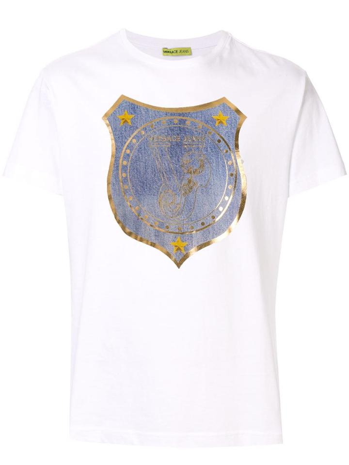 Versace Jeans Denim Badge T-shirt - White