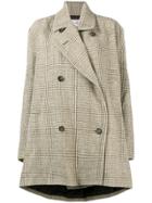 Vivienne Westwood Checked Double Breasted Swing Coat - Brown