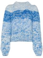 Ganni Julliard Knitted Long Sleeve Jumper - Blue