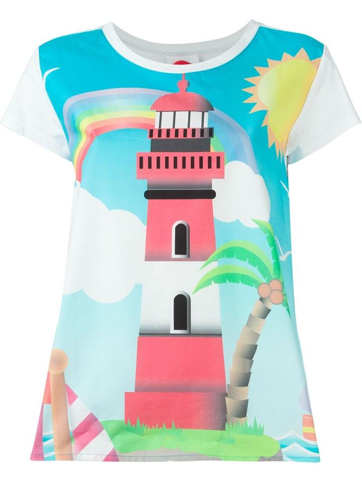 Ultra Chic Lighthouse Print T-shirt