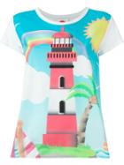 Ultra Chic Lighthouse Print T-shirt