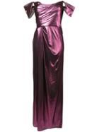 Marchesa Notte Empire Line Midi Dress - Pink