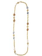Chanel Vintage Faux Pearl Linked Necklace, Women's, Metallic