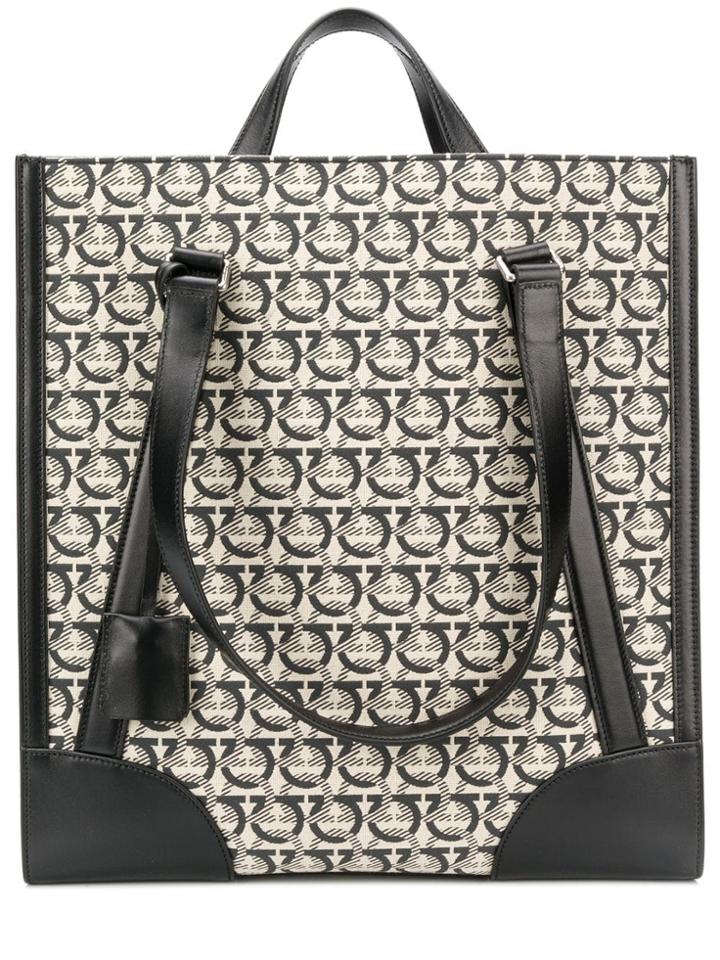 Salvatore Ferragamo Monogram Print Tote - Neutrals