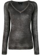 Avant Toi V Neck Top - Black