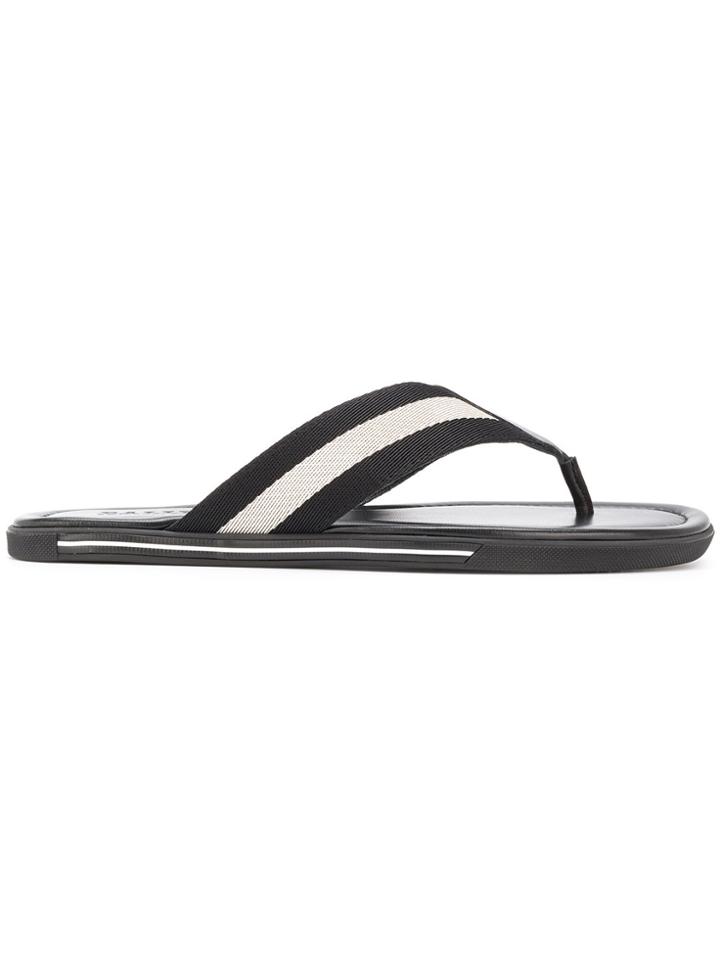 Bally Border Flip Flops - Black