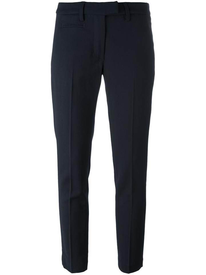 Dondup Cropped Trousers, Women's, Size: 29, Blue, Spandex/elastane/acetate/viscose/virgin Wool