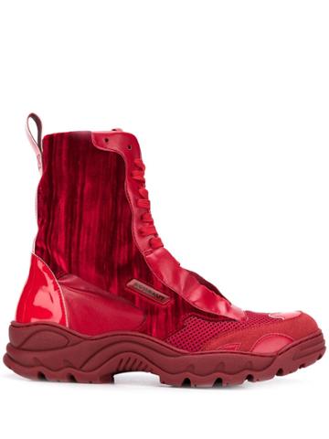Rombaut Lace-up Sneaker Boots - Red