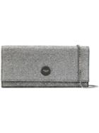 Jimmy Choo - Fiema Clutch - Women - Leather/polyester - One Size, Grey, Leather/polyester