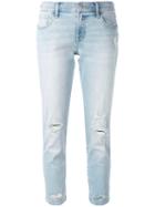 J Brand - Ripped Cropped Jeans - Women - Cotton/polyurethane - 25, Blue, Cotton/polyurethane
