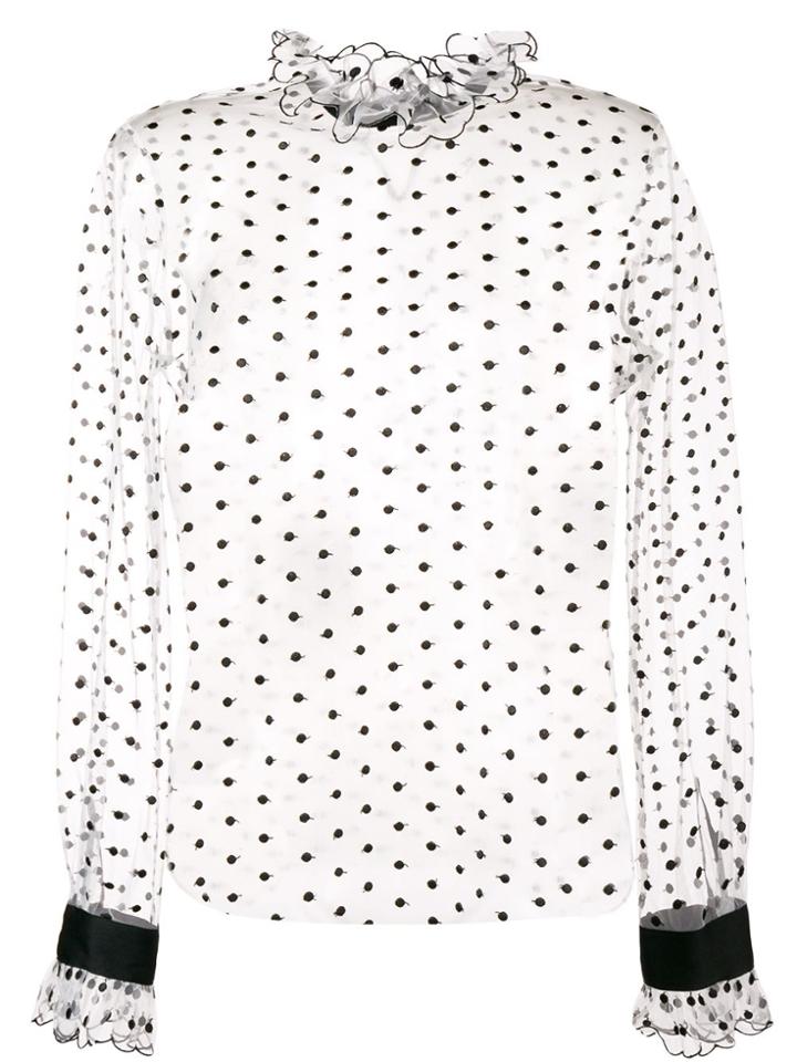 Philosophy Di Lorenzo Serafini Sheer Polka Dot Blouse - White