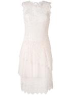 Ermanno Scervino Embroidered Lace Dress - Neutrals