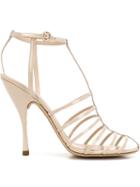 Nina Ricci Cut Out Cage Sandals