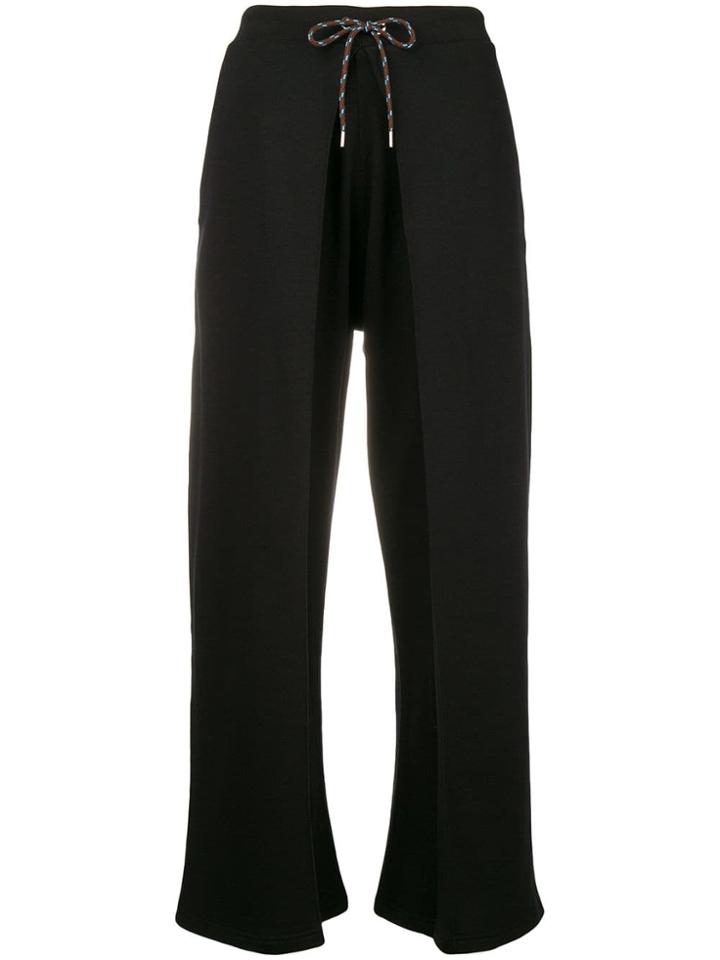 Aalto Tie Front Pleated Joggers - Black