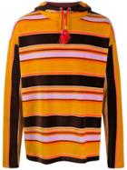 Marni Velvet Striped Hoodie - Orange