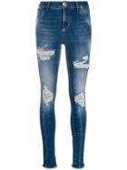 Philipp Plein Crystal Embellished Skinny Jeans - Blue