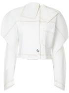Issey Miyake Vintage Pleated Crop Jacket - White